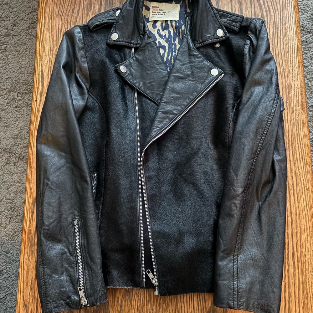 Black Leather Biker Jacket